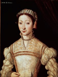 Portrett av Laure (Laura) av Noves (1308-1348), kvinne aimee de Petrarque (Francesco Petrarca) Maleri av den franske skolen på 1500-tallet Sun. 21 x 28 cm Chantilly, musee Conde - Portrett av Laura de Noves (1308-1348), Francesco Petrarcas elskede kvinne av French School