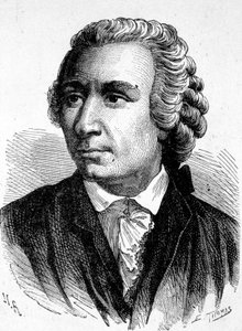 Portrett av Léon (Leonhard) Euler (1707 - 1783), sveitsisk matematiker - i "" Album of Science; berømte vitenskapsmenn; Store funn""" 1896. av French School