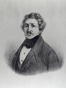 Portrett av Louis-Jacques Daguerre (1787-1851) av French School