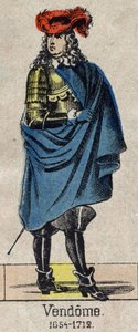 Portrett av Louis-Joseph (Louis Joseph) de Bourbon (1645-1712) kjent som Grand Vendome, hertugen av Penthievre og Mercoeur, deretter hertugen av Vendome og Pair of France. Bilde av Epinal fra slutten av 1800-tallet. av French School
