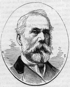 Portrait of Louis Francois (?) (1814-1888), French engraver. Engraving in “” Le Monde Illustré”” n°890 of 2 May 1874. av French School