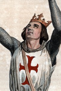 Portrett av Louis IX av Frankrike (Saint Louis) (1214-1270), konge av Frankrike. av French School