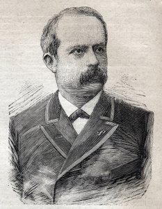 Portrett av Louis Lepine (1846-1933), prefekt i Paris, i "Le Petit Parisien"" 23.07.1893 (gravering) av French School