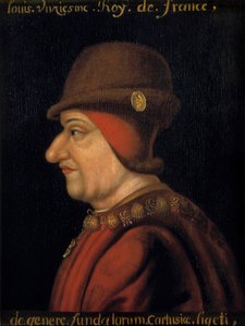 Portrett av Louis XI (1423-1483), konge av Frankrike. Fransk skole på 1600-tallet. Plessis les Tours (Plessis les Tours) (Plessis-les-Tours) av French School