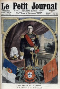 Portrait of Manuel II King of Portugal (1889-1932) during his visit to Paris - “Le Petit Journal” of December 5 av French School
