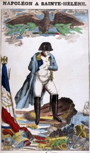 Portrett av Napoleon Bonaparte i St. Helena. Bilde av Epinal av French School