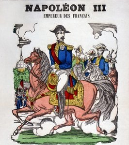 Portrett av Napoleon III. Bilde av Epinal av French School