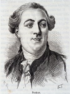 Portrett av Necker - i "The History of France" av Henry Martin, sd. 1800-tallet av French School