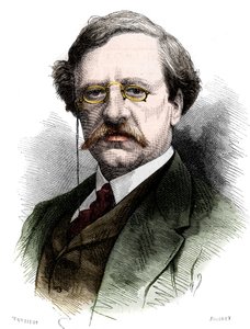 Portrett av Nils Adolf Erik (Eric) Baron Nordenskjold (Nordenskiold) (1832-1901), svensk naturforsker og oppdagelsesreisende. Gravering i "" Le Monde Illustré"" nr. 1178 av 25. oktober av French School