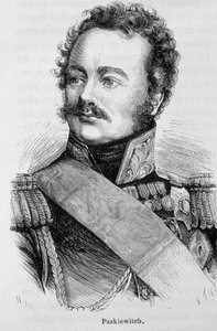 Portrett av Paskiewitch (eller Paskeevich), russisk marskalk (1782 - 1856) - i "" L'Histoire de France "" av Henri Martin av French School
