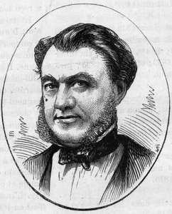 Portrett av Paul Abadie (1812-1884), fransk arkitekt. Gravering i "" Le Monde Illustré"" nr. 890 av 2. mai 1874. av French School