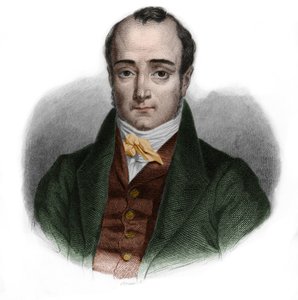 Portrait of Paul Jean Pierre Sauzet (1809-1876), French politician. in “” LIBRE DES PERSONERS”” by Louis de Cormenin Timon. 1842. Private collection. av French School