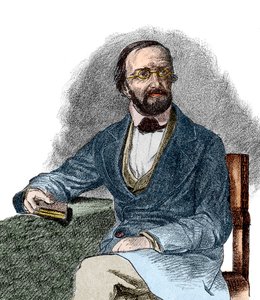 Portrett av Peter Gustav Dirichlet (1805-1859), tysk matematiker. 1800-tallet. av French School