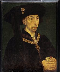 Portrett av Filip III av Burgund kalt Filip den gode (1396-1467) hertug av Burgund, grunnlegger av det gylne skinnet anonyme maleri av den franske skolen av French School
