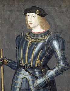 Portrett av Filip II av Spania (kroppsfarge og gull på vellum)
