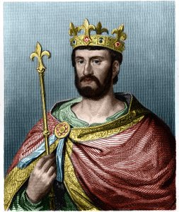 Portrait of Philip I (1060 - 1108), King of France - in “” Histoire des Francais”” by Lavallee, engraving, sd. av French School