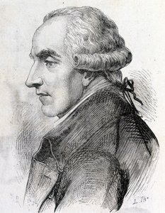 Portrett av Pierre Simon de Laplace (1747 - 1827), fransk astronom, matematiker og fysiker - i "Album de la Science; berømte vitenskapsmenn; Store funn""" 1896. av French School