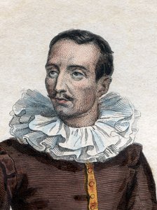 Portrett av Pierre de Bourdeille, herre (og abbe) av Brantome (1535-1614), fransk historiker, soldat og biograf. av French School