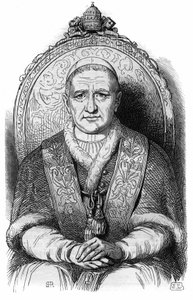 Portrett av pave Gregoire XVI (Bartolomeo Alberto Cappellari Pape under navnet Gregorius XVI eller Gregorio XVI av French School