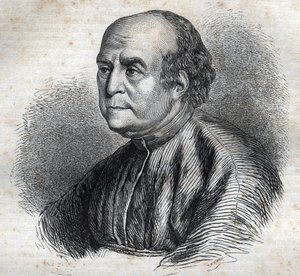 Portrett av pave Nicholas V (1398-1455) Gravering i "Pavenes historie" (...) Dronningkongens og keiseres forbrytelser gjennom århundrene" av Maurice Lachatre av French School