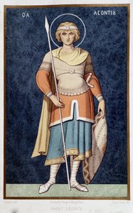 Portrett av Saint Leonce etter gresk mosaikk 11 av French School