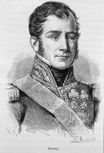 Portrett av Savary, hertugen av Rovigo (1808), fransk general og politiker (1774 - 1833) - i "" The History of France"" av Henri Martin av French School