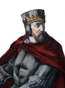 Portrett av Simon IV de Montfort, 5. jarl av Leicester (1150-1218), fransk adelsmann. av French School