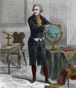 Portrett av Sir Friedrich Wilhelm Herschel (1738-1822), britisk tysk astronom og fysiker - Portrett av William Herschel tyskfødt britisk astronom - Gravering i "" Vitenskaper tilgjengelig for alle - populær fysikk og kjemi"" av Alexis Clerc - av French School