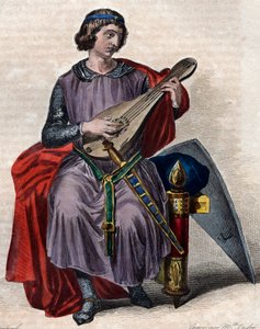 Portrett av Theobald I (1201-1253), greve av Champagne (som Theobald IV) fra fødselen og konge av Navarra fra 1234. av French School