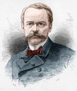 Portrett av Theodore Barriere (1823-1877), fransk dramatiker. Gravering i "" Le Monde Illustré"" nr. 1071 av 20. oktober 1877. av French School