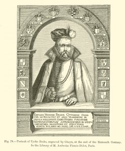 Portrett av Tycho Brahe, gravert av Gheyn, på slutten av det sekstende århundre (gravering) av French School