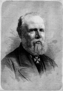 Portrett av Vilhelm III (1817-1890), konge av Holland. Gravering i "" Le Monde Illustré"" nr. 1139 av 25. januar av French School