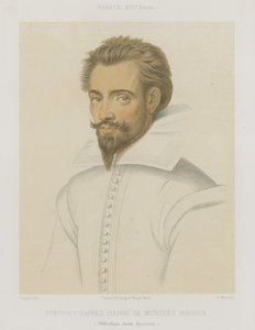 Portrett av en mann med spiss skjegg av French School