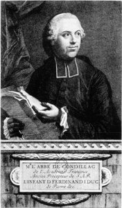 Portrett av Abbe Etienne Bonnot de Condillac (1715 - 1780) fransk filosof. av French School