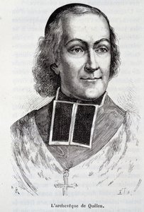 Portrett av erkebiskop Hyacinthe Louis de Quelen (1778 - 1839), prelat i "" L