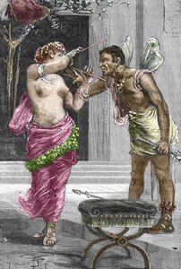Portrett av kurtisanen og skuespillerinnen Theodora før bryllupet hennes med keiser Justinian I, 1888 av French School