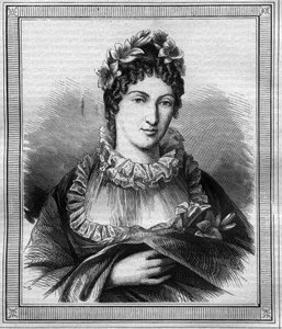 Portrett av hertuginnen av Angouleme Marie Therese Charlotte av Frankrike kjent som Madame Royale (1778-1851) Gravering i "Histoire des Papes-Kings-Queen and Emperors through the Centuries" av Maurice Lachatre av French School