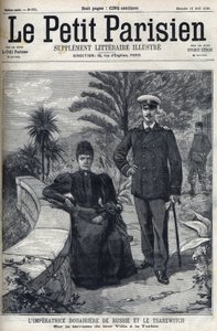 Portrait of the Impress Douairiere of Russia Maria Fedorovna (nee Dagmar of Denmark av French School
