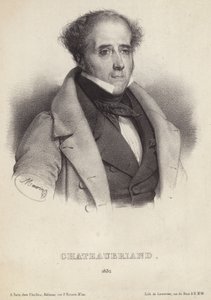 Portrett av Viscount de Chateaubriand av French School