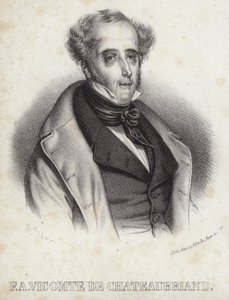 Portrett av Viscount de Chateaubriand av French School