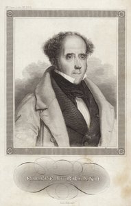 Portrett av Viscount de Chateaubriand av French School