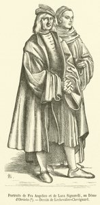 Portretter av Fra Angelico et de Luca Signorelli, au Dome d