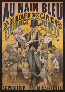 Plakatreklame Au Nain Bleu, ca. 1890