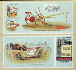 Plakatreklame for Aultman-Miller Buckeye Binders and Reapers, slutten av 1800-tallet av French School