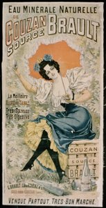 Plakatreklame for Brault Natural Mineral Water fra Couzan