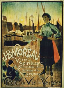 Plakatreklame Croix de Vie, laget av J.B. Moreau, Vendee