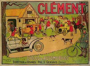 Plakatreklame Sykler og biler Clement, Pre Saint-Gervais, 1906