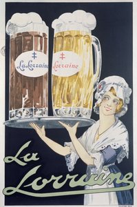 Plakat reklame La Lorraine øl