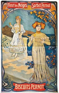 Plakat som reklamerer for Pernod-kjeks, 1897
