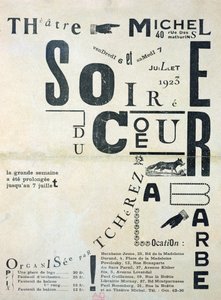 Plakatreklame for Soiree du Coeur a Barbe ved Theatre Michel 6. og 7. juli 1923